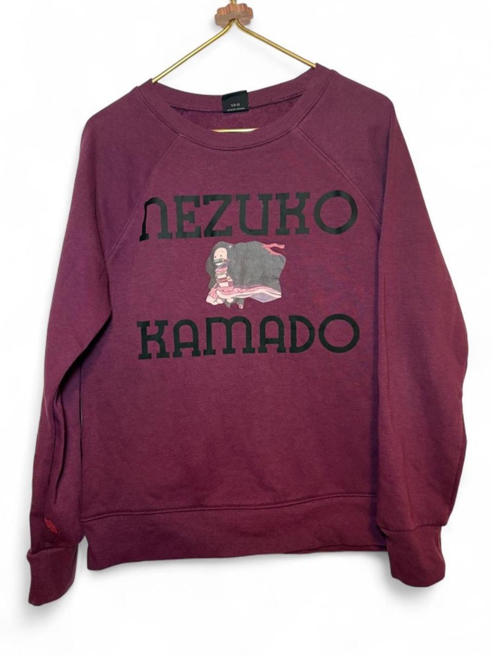 Demon Slayer Maroon Nezuko Kamado Graphic Crewneck